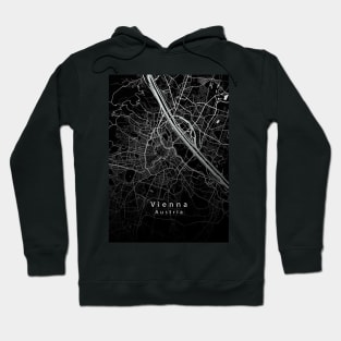 Vienna Austria City Map dark Hoodie